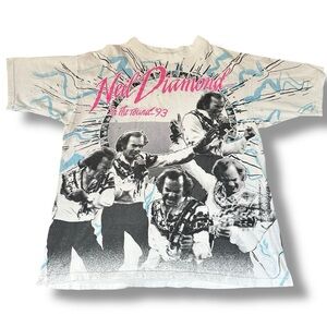 Neil Diamond 90s Vintage Band Graphic Tee -  XL